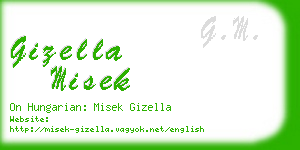 gizella misek business card